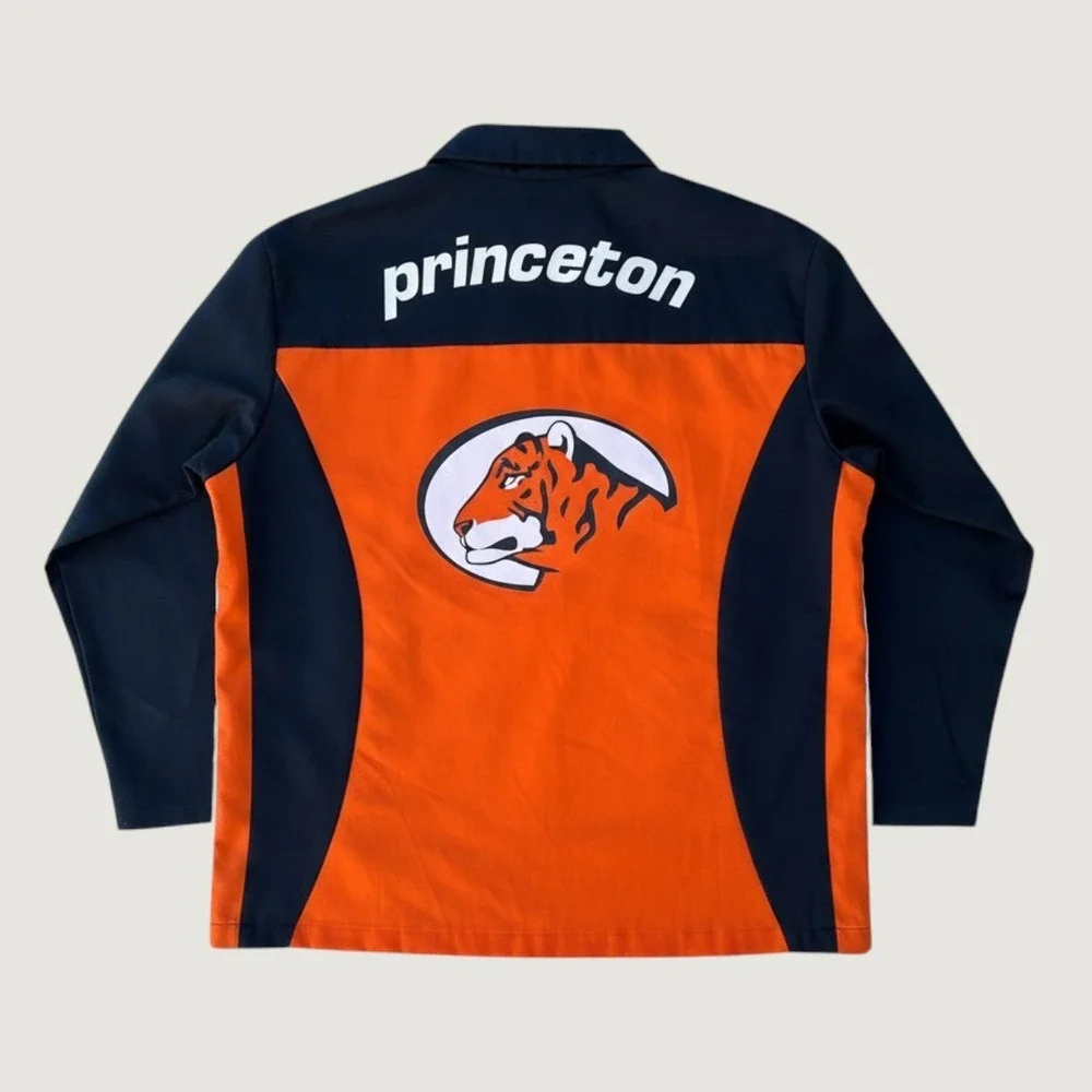 Princeton University Tigers Beer Jacket 1998 Black Orange Logo Mens XL Alumni